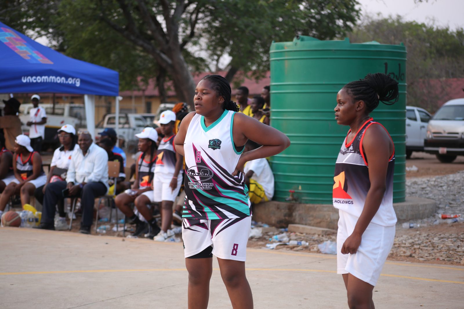 A player in a sponsored provincial jersey